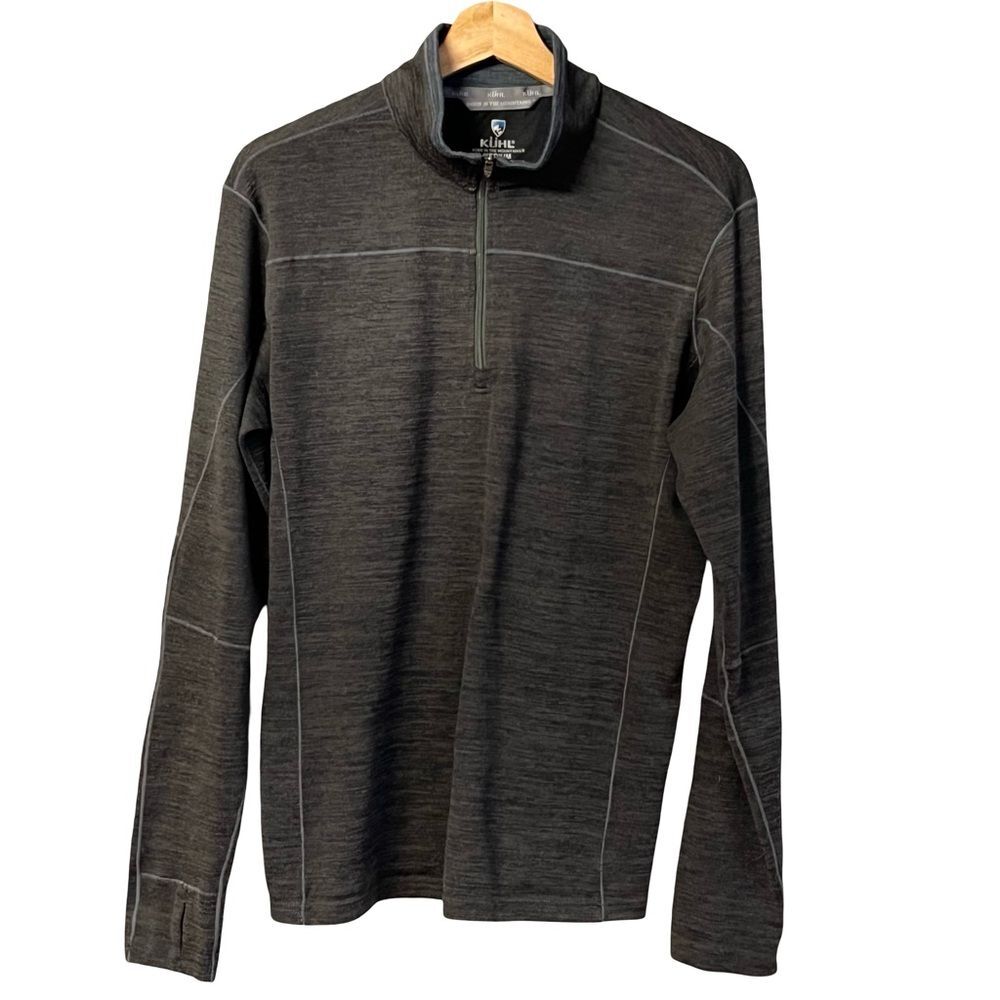 KUHL Mens Ryzer Quater Zip Sweater Size M Outdoor Gorpcore Hiking Layer UPF 50